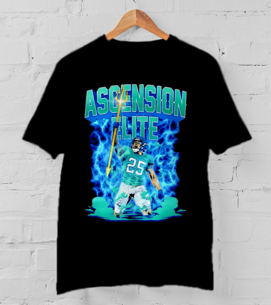 Ascension Elite 25 Football Player Trident Lightning Energy T-Shirt