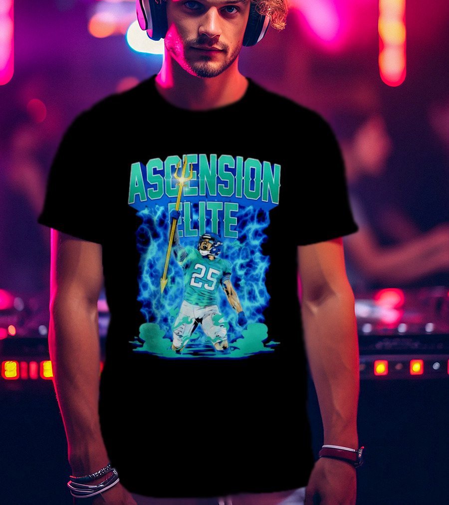 Ascension Elite 25 Football Player Trident Lightning Energy T-Shirt