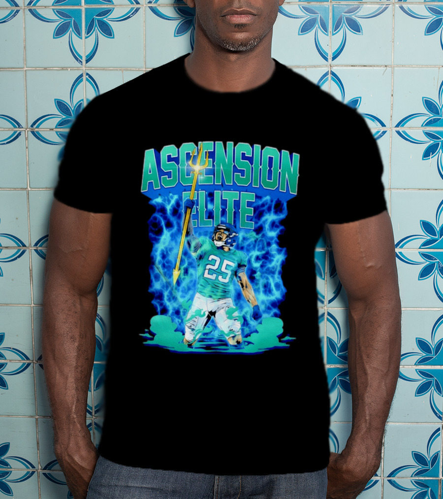 Ascension Elite 25 Football Player Trident Lightning Energy T-Shirt