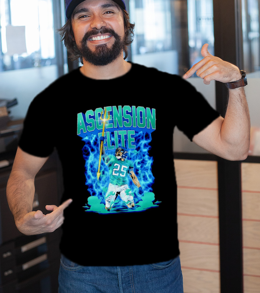 Ascension Elite 25 Football Player Trident Lightning Energy T-Shirt
