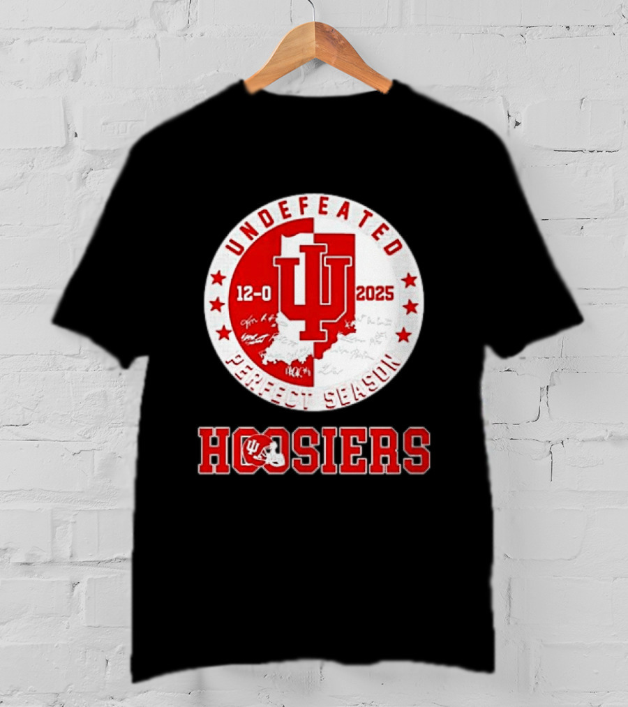 Indiana Hoosiers 12 0 Undefeated 2025 Perfect Season T-Shirt