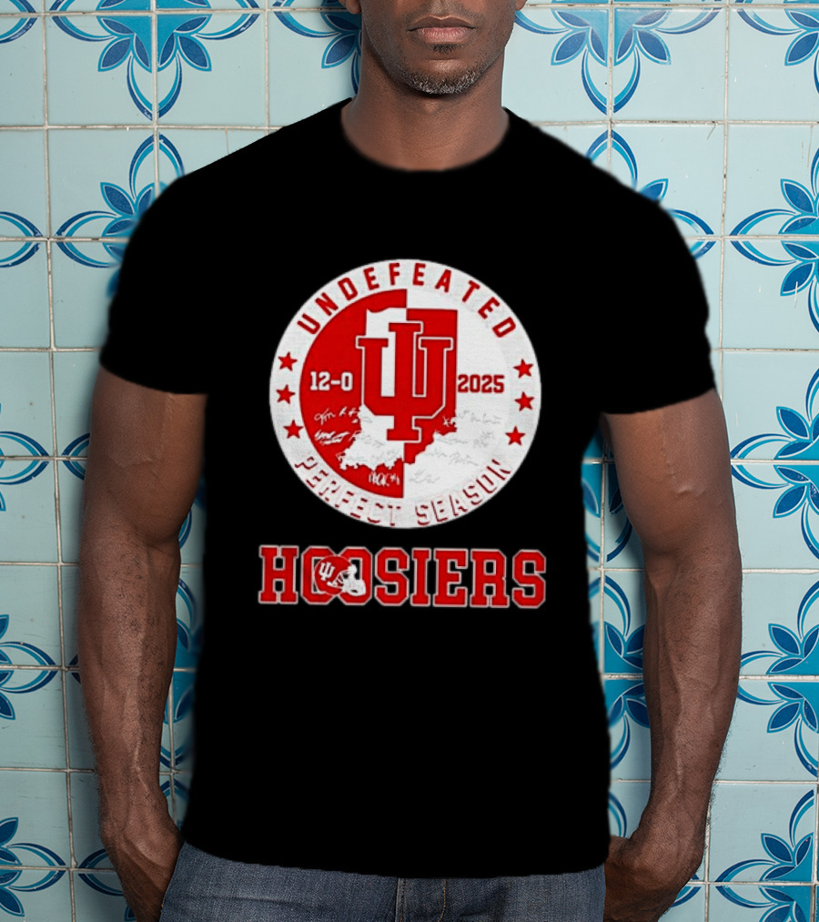 Indiana Hoosiers 12 0 Undefeated 2025 Perfect Season T-Shirt