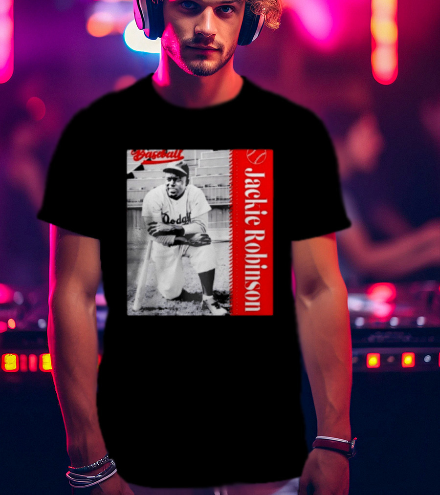 Jackie Robinson Brooklyn Dodgers MLB Baseball Legend T-Shirt