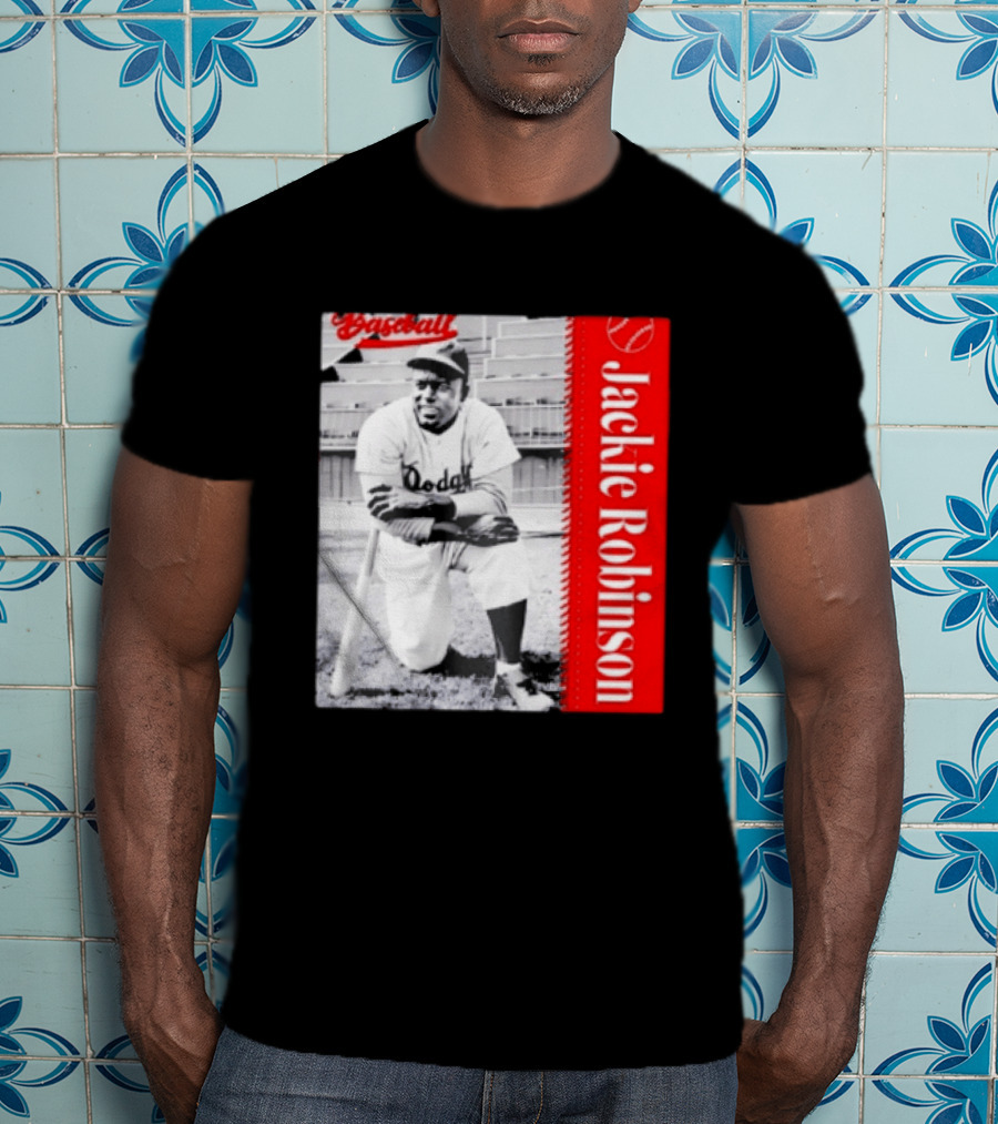 Jackie Robinson Brooklyn Dodgers MLB Baseball Legend T-Shirt