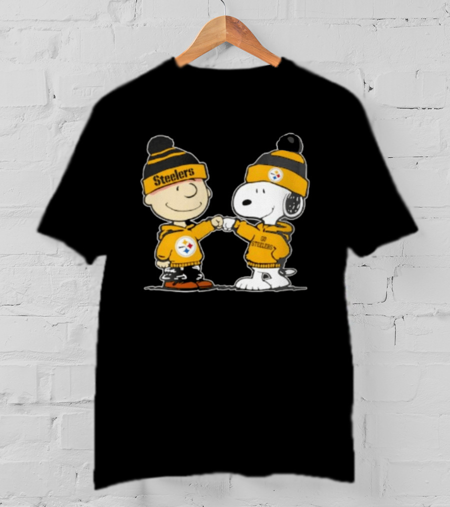 Charlie Brown Snoopy Steelers Best Friends Team Spirit T-Shirt