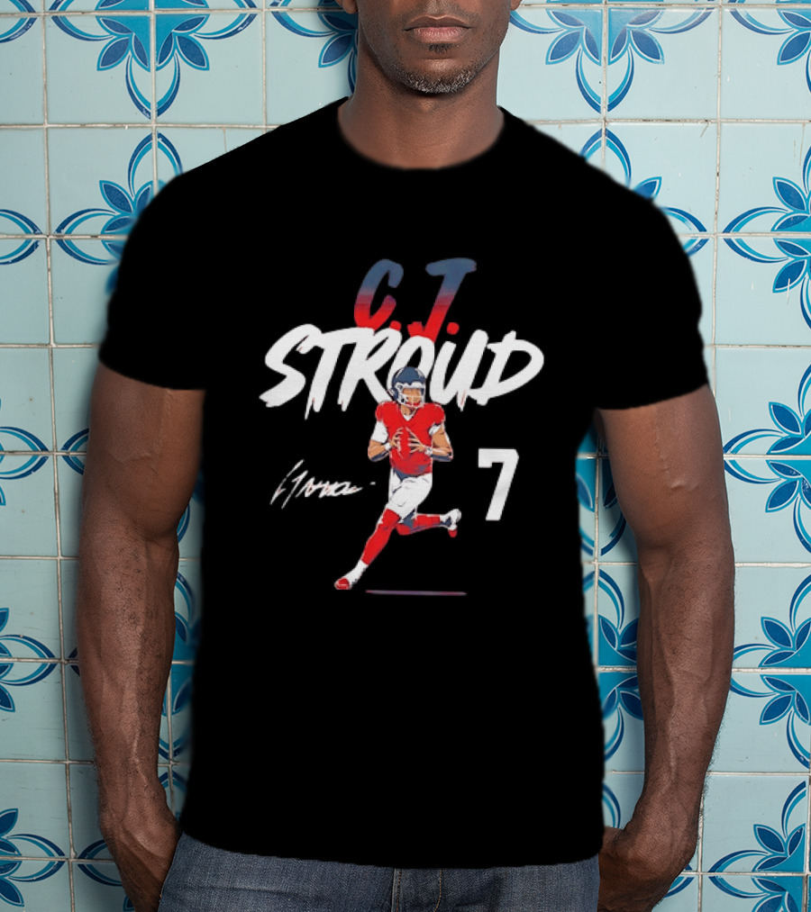 CJ Stroud Houston Number 7 Football Fan Gear T-Shirt