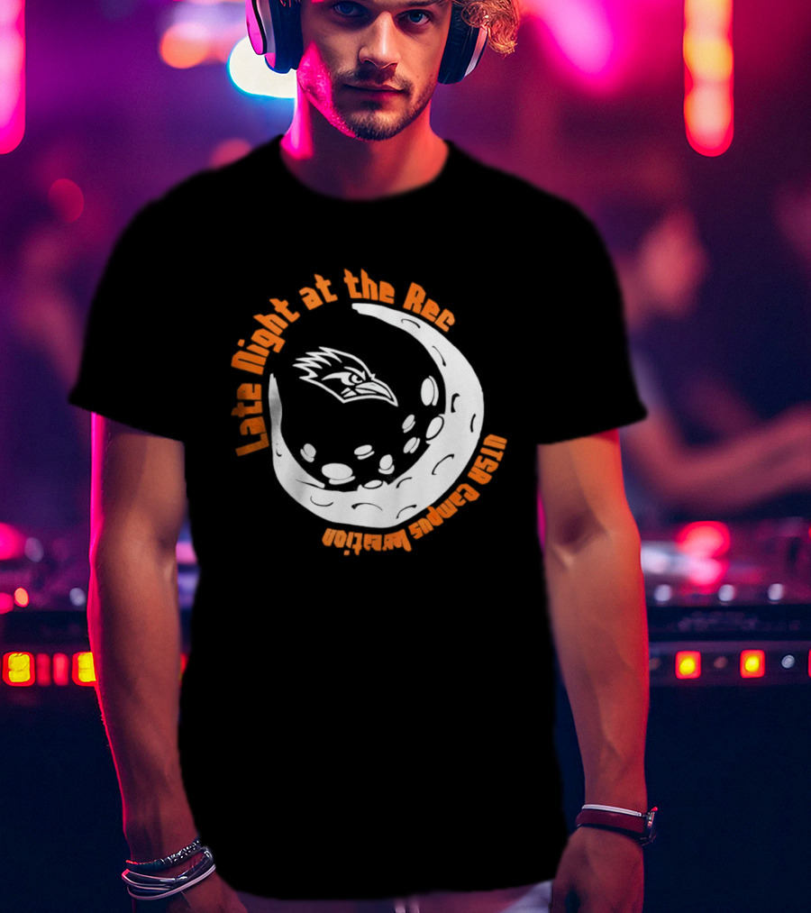 Late Night At The Rec UTSA Roadrunners Campus Recreation Moon T-Shirt