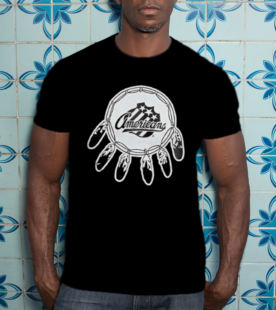 Classic Native American Rochester Americans Amerks Ice Hockey Team T-Shirt