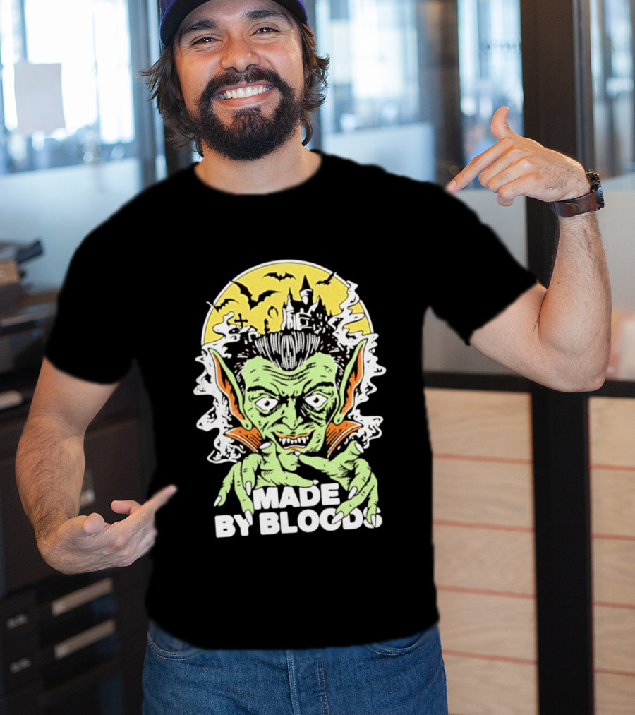 Vampire Halloween Made By Bloods Horror Bats And Haunted Castle T-Shirt