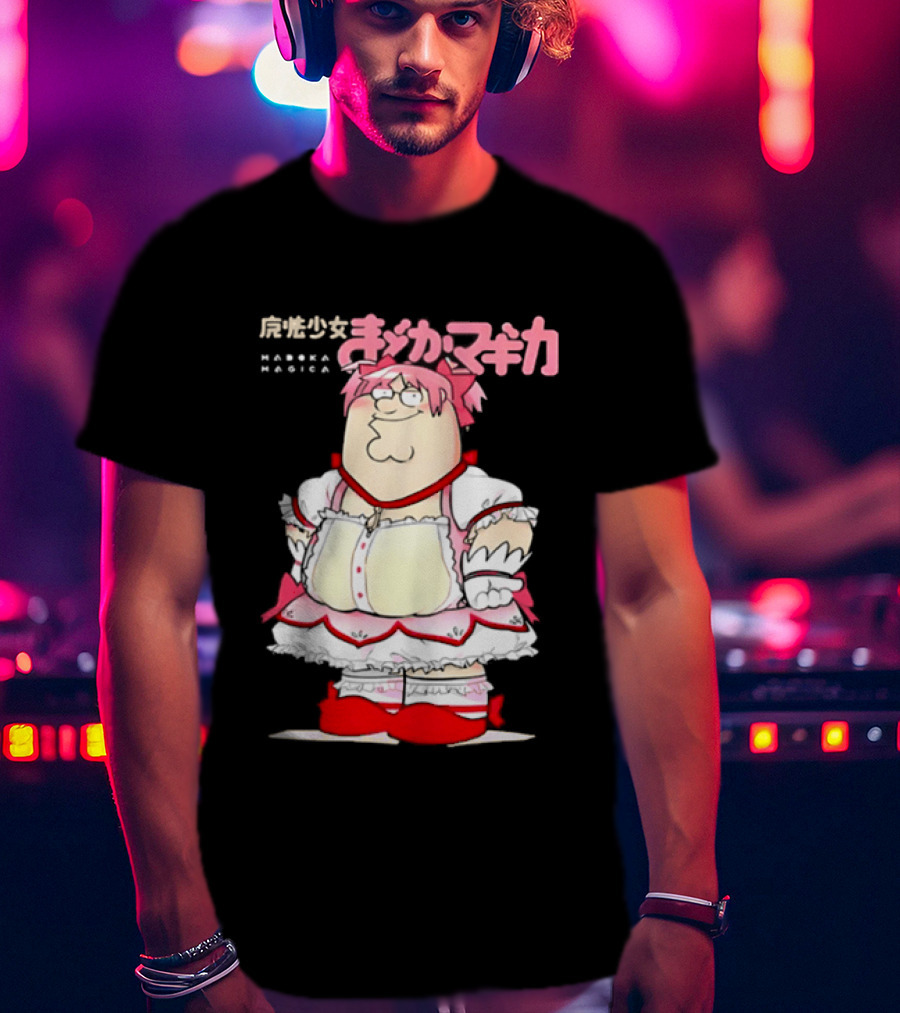 Madoka Peter Griffin Family Guy Puella Magi Madoka Magica Crossover Anime T-Shirt