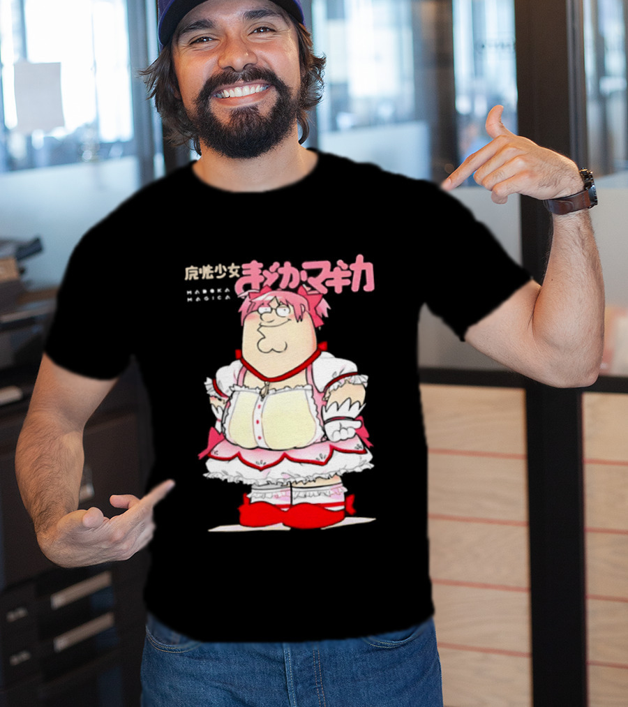 Madoka Peter Griffin Family Guy Puella Magi Madoka Magica Crossover Anime T-Shirt