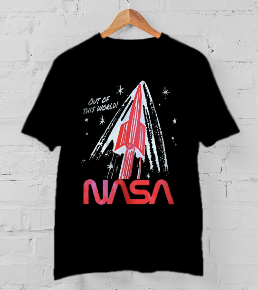 NASA Out Of This World Distressed Rocket Vintage Space Travel T-Shirt