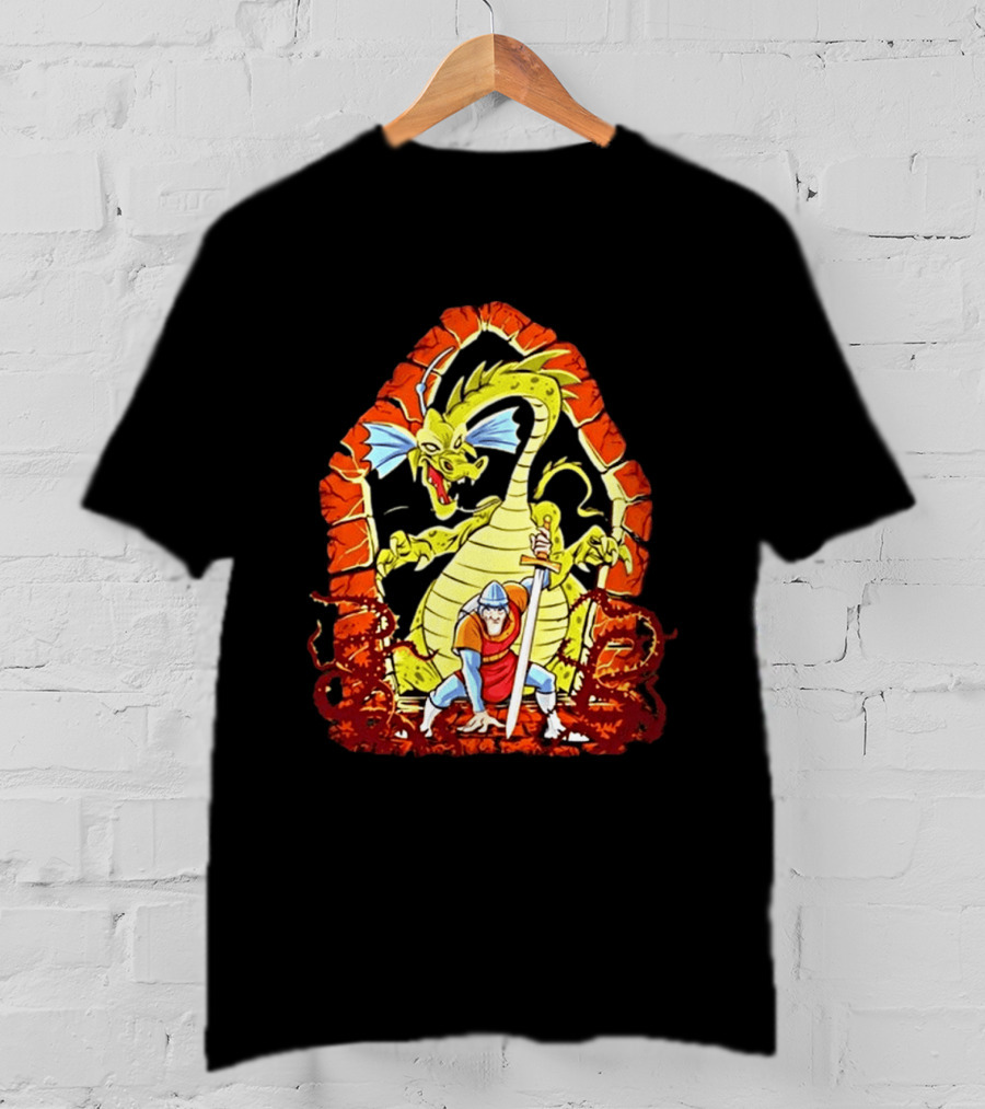 Dirk The Daring Dragon Lair Knights Sword Battle Fantasy Quest Video Game Adventure T-Shirt