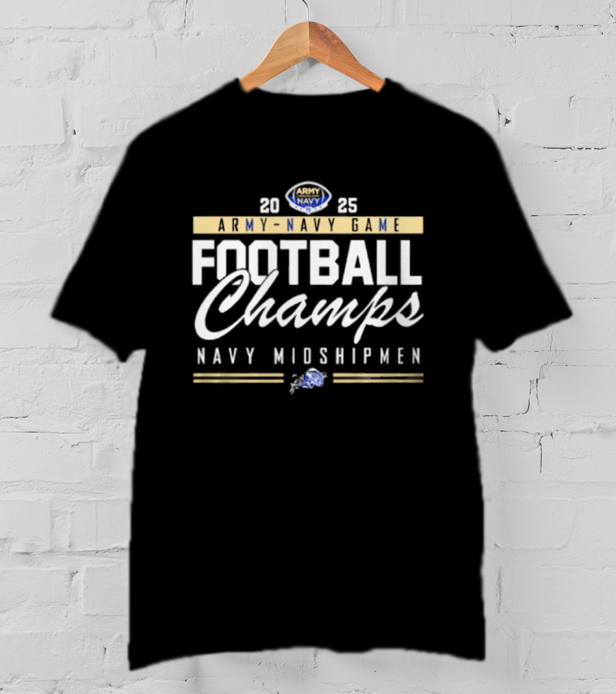 2025 Army Navy Game Football Champs Navy Midshipmen T-Shirt