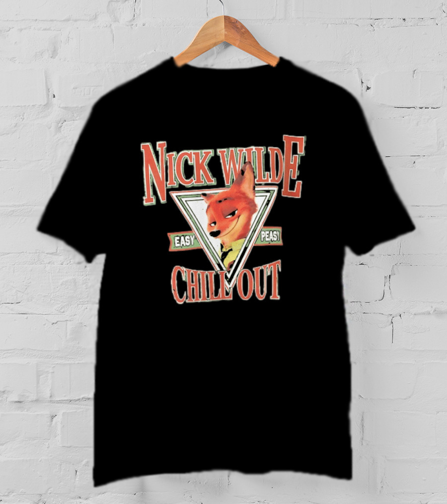 Nick Wilde Easy Peasy Chill Out Zootopia Triangle Frame T-Shirt