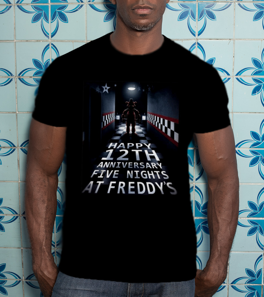 Five Nights At Freddy's Freddy Fazbear Happy 12th Anniversary Celebration T-Shirt