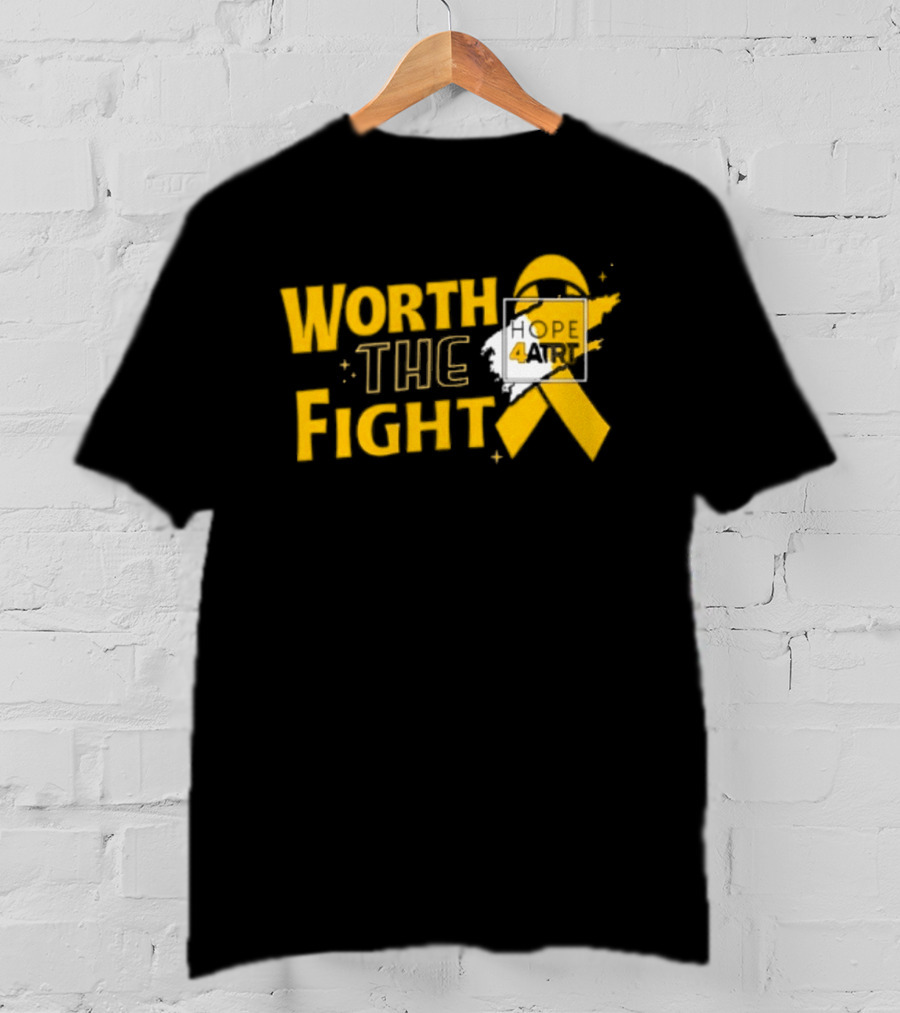 Worth The Fight Hope Yellow Ribbon 4 T-Shirt