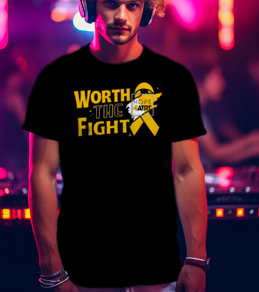 Worth The Fight Hope Yellow Ribbon 4 T-Shirt