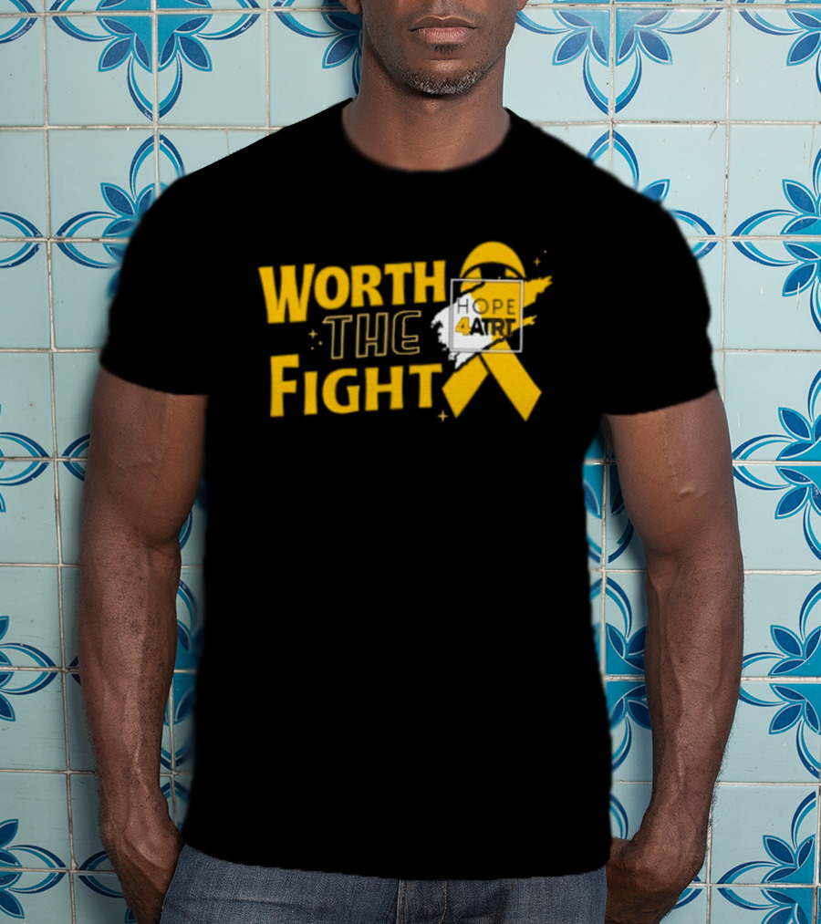 Worth The Fight Hope Yellow Ribbon 4 T-Shirt
