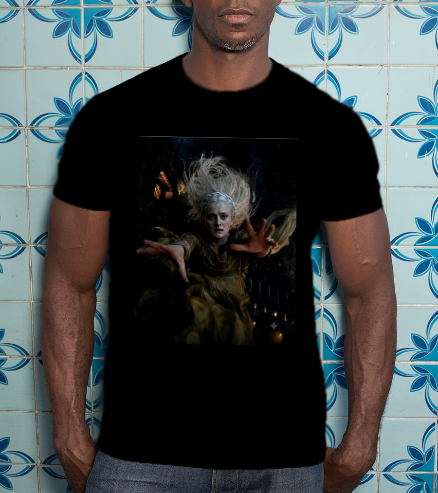 Helaena Targaryen Silver Haired Fantasy Woman In Dark Forest House Of The Dragon Scene T-Shirt