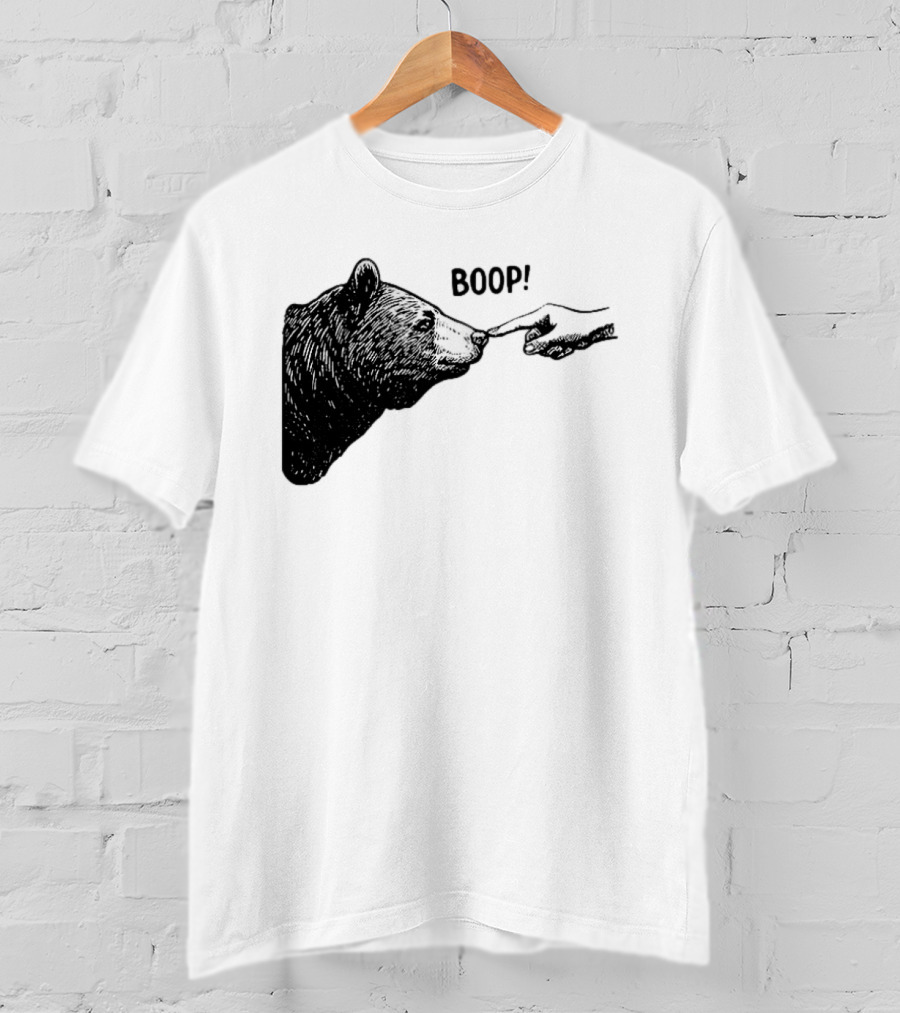 Bear Boop Finger Touching Nose T-Shirt