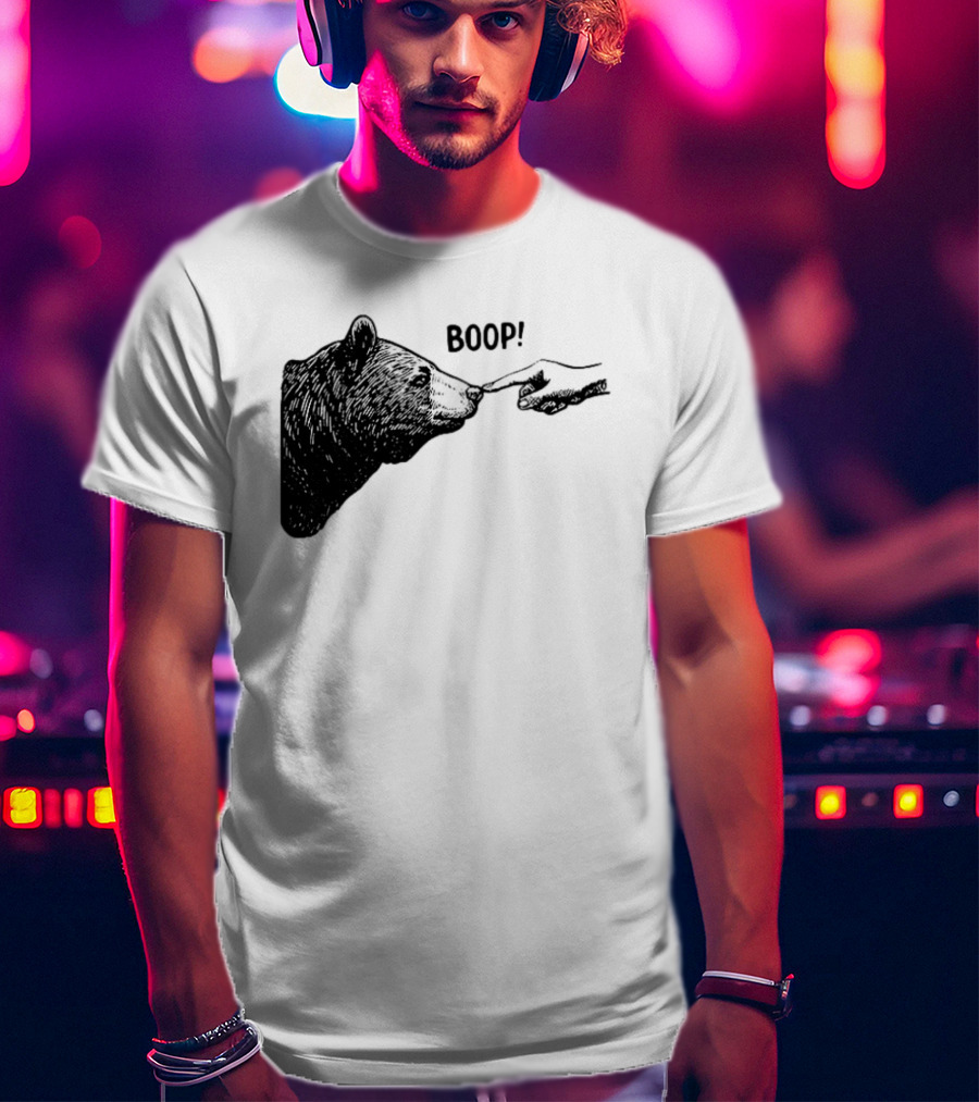Bear Boop Finger Touching Nose T-Shirt