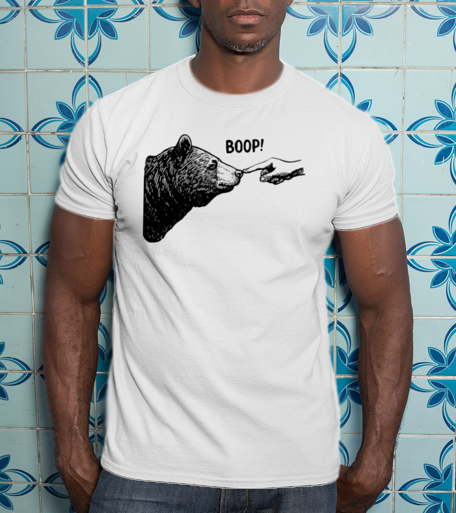 Bear Boop Finger Touching Nose T-Shirt