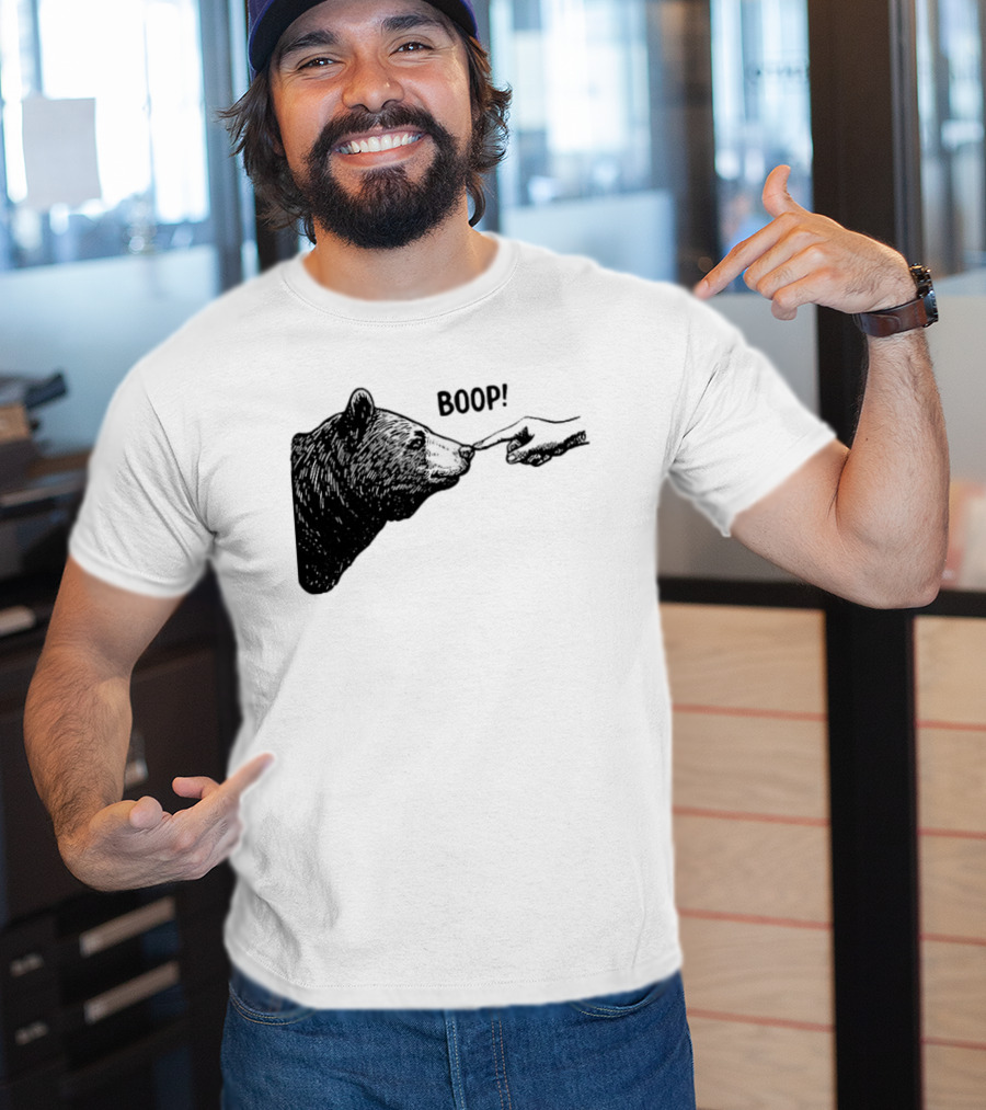 Bear Boop Finger Touching Nose T-Shirt