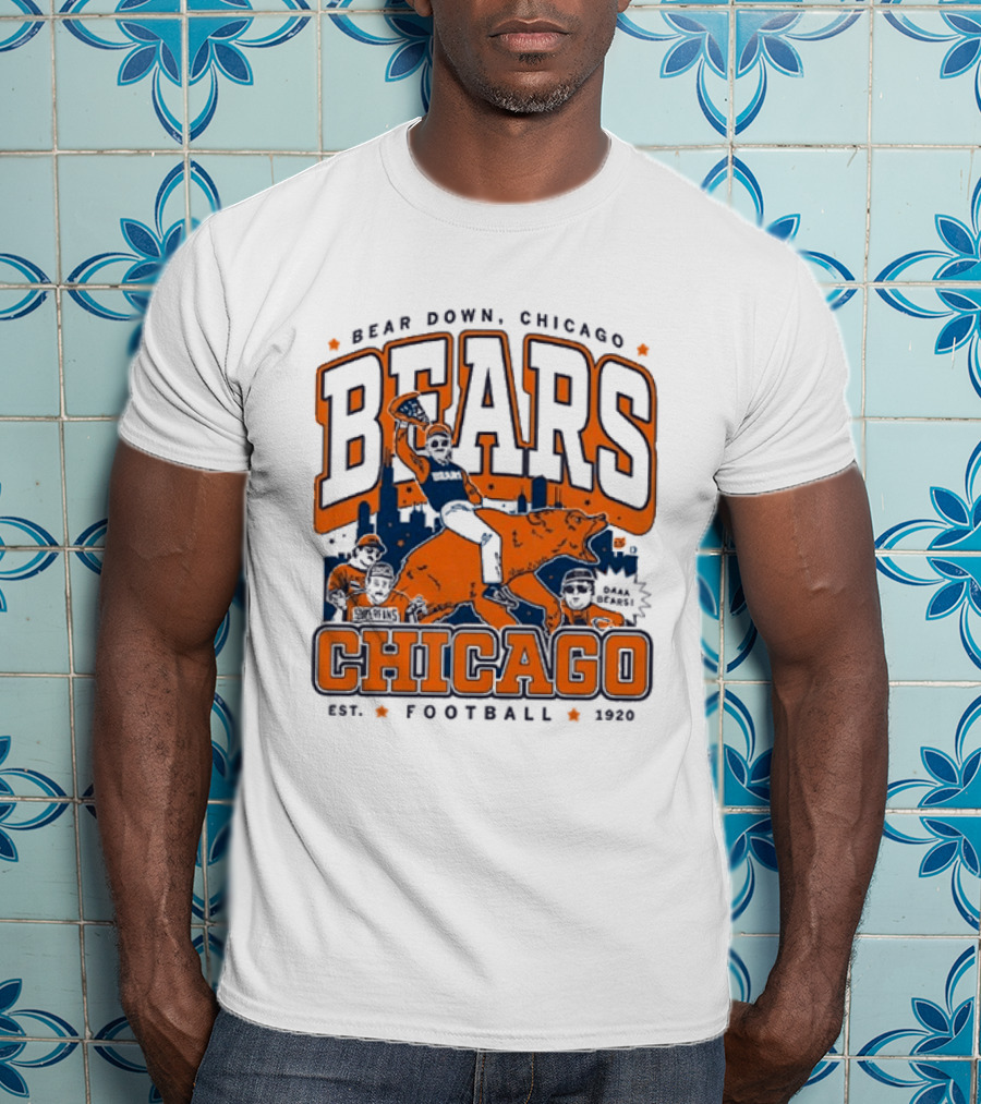 Bear Down Chicago Bears Football Est 1920 Skyline T-Shirt