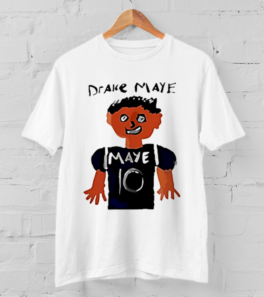 Drake Maye 10 Caricature Drawing New England Patriots T-Shirt