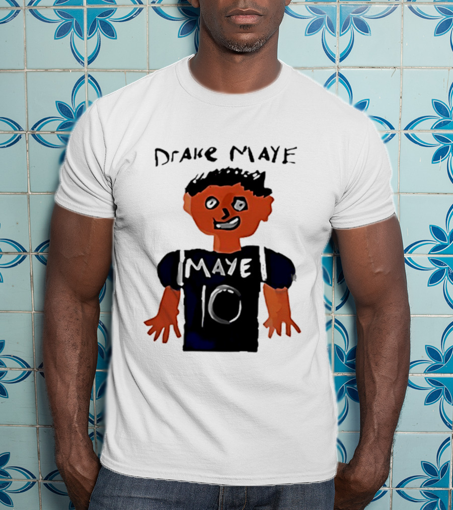 Drake Maye 10 Caricature Drawing New England Patriots T-Shirt