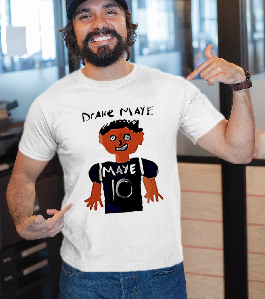 Drake Maye 10 Caricature Drawing New England Patriots T-Shirt