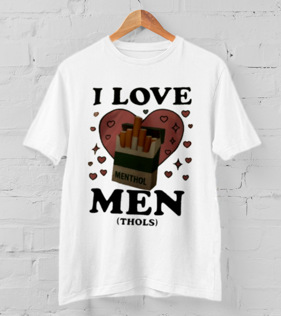 I Love Menthol Cigarettes Heart Cartoon Pack T-Shirt