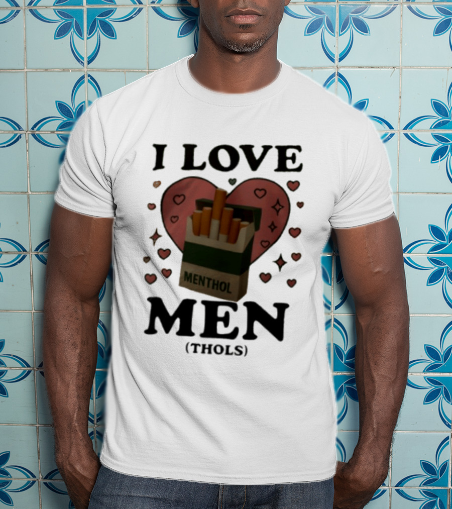 I Love Menthol Cigarettes Heart Cartoon Pack T-Shirt