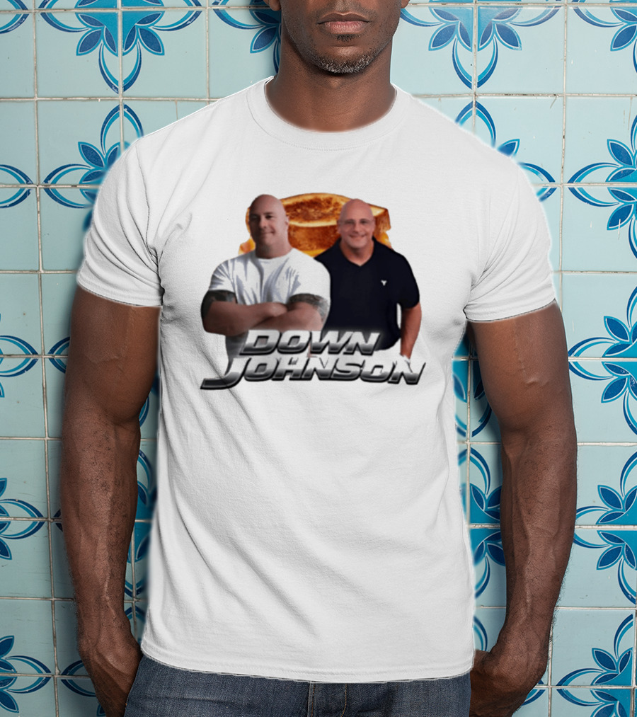 Dwayne Johnson Down Johnson Sandwich Image With Two Bald Men T-Shirt