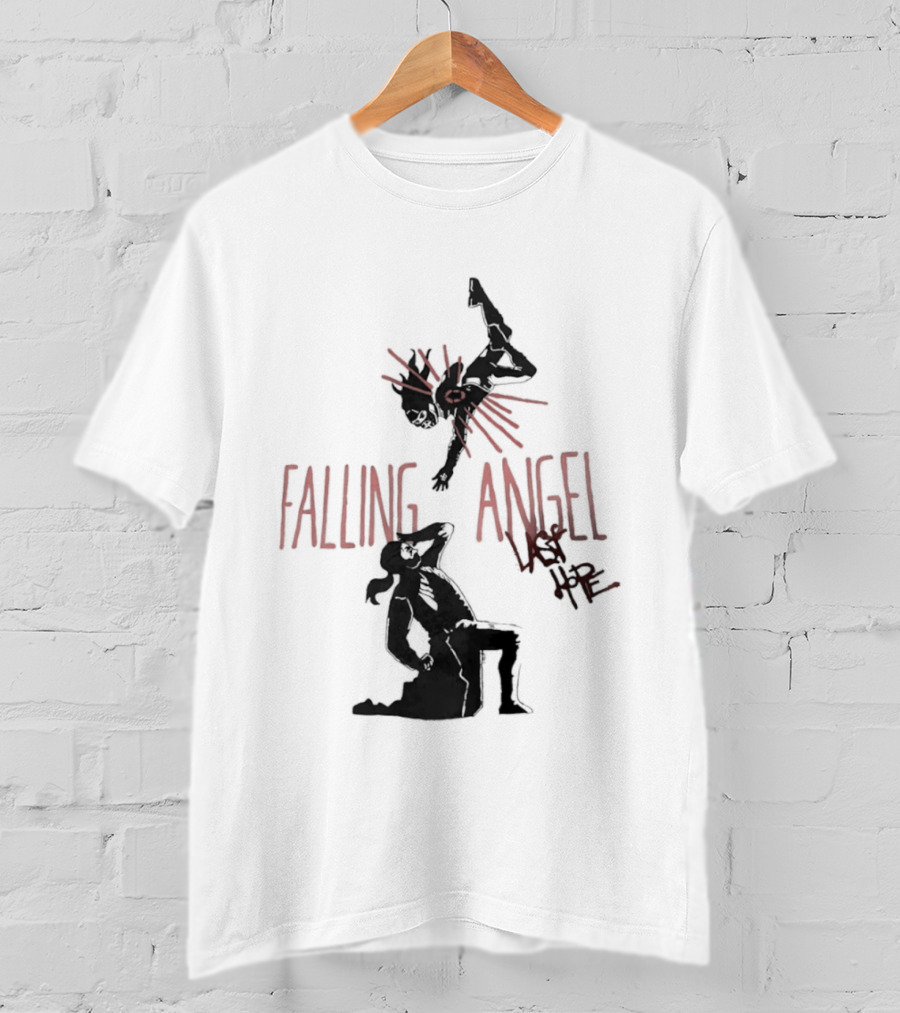 Falling Angel Last Hope Dark Fantasy Gothic T-Shirt
