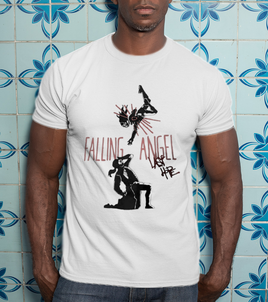 Falling Angel Last Hope Dark Fantasy Gothic T-Shirt