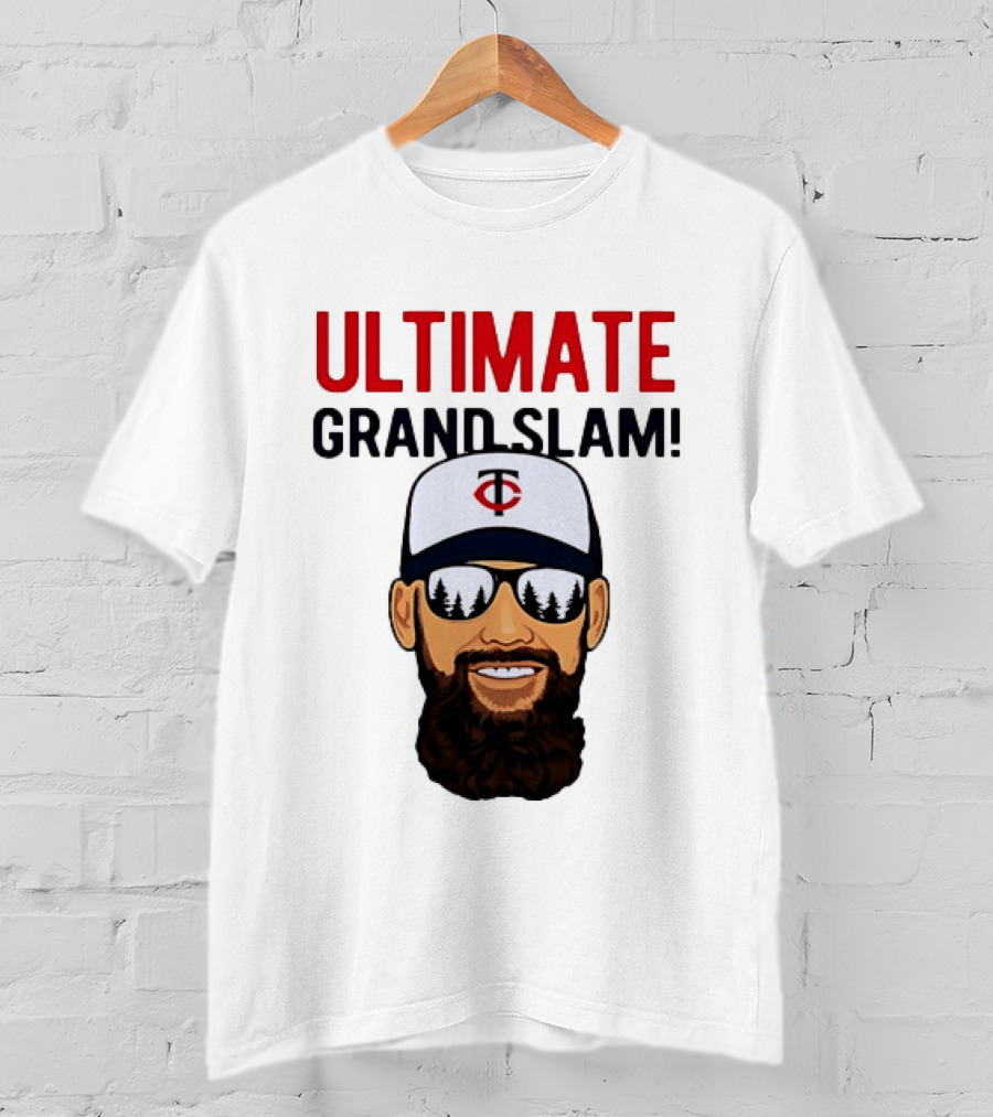 Minnesota Twins Ultimate Grand Slam MLB Bearded Player With Sunglasses T-Shirt