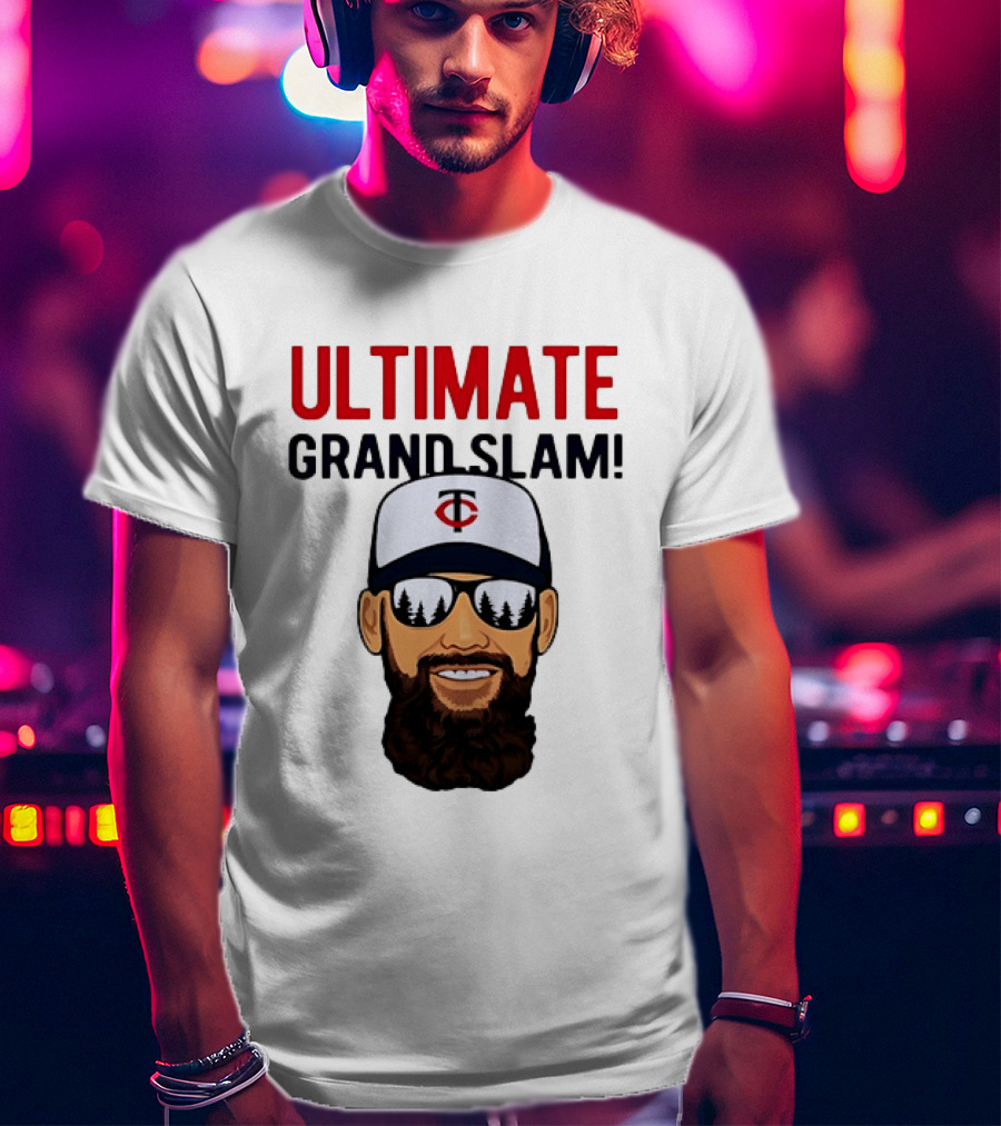 Minnesota Twins Ultimate Grand Slam MLB Bearded Player With Sunglasses T-Shirt