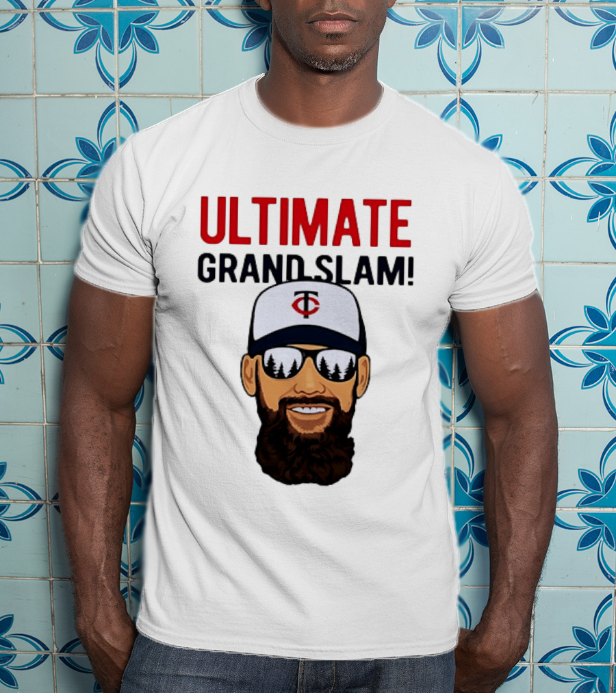 Minnesota Twins Ultimate Grand Slam MLB Bearded Player With Sunglasses T-Shirt