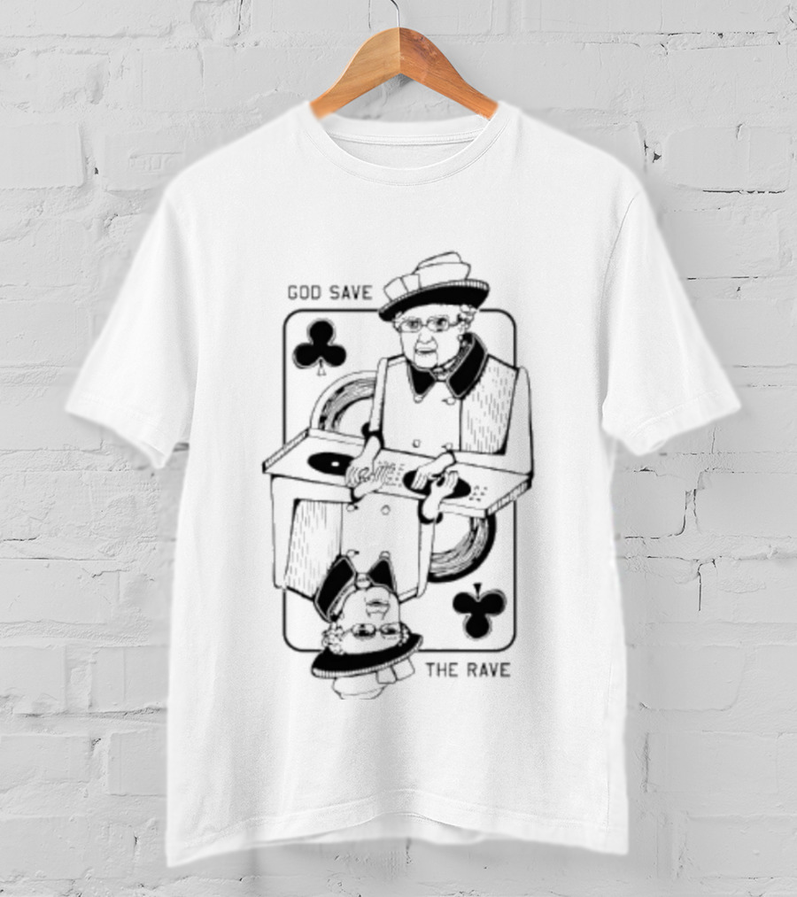 God Save The Rave Queen Of Clubs T-Shirt