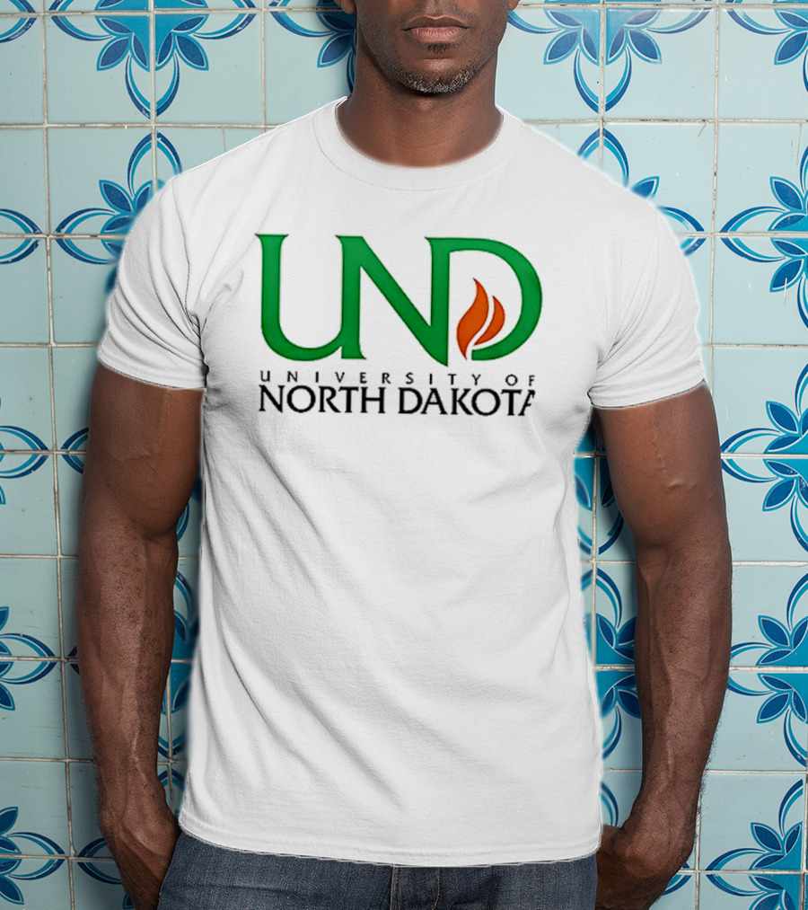 North Dakota Fighting Hawks Patriot USA Flag Charlie Kirk T-Shirt