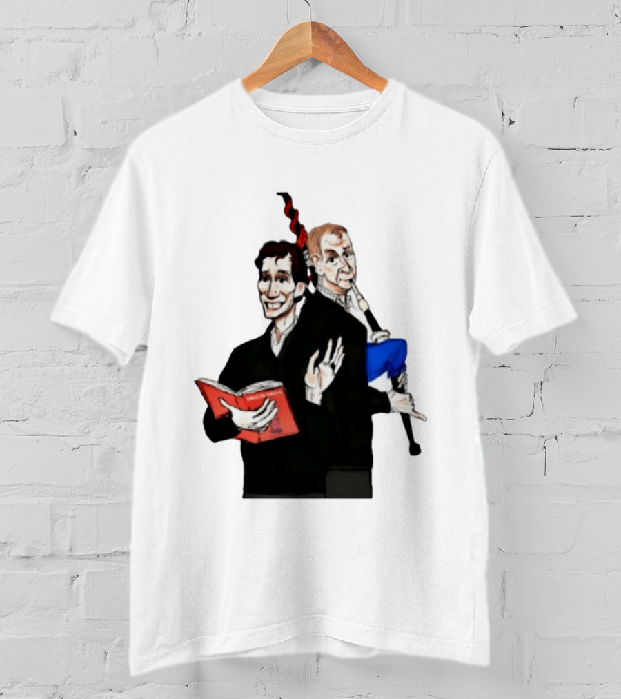 The Rest Is Politics Rory Stewart Red Book Talking Figure Cartoon T-Shirt