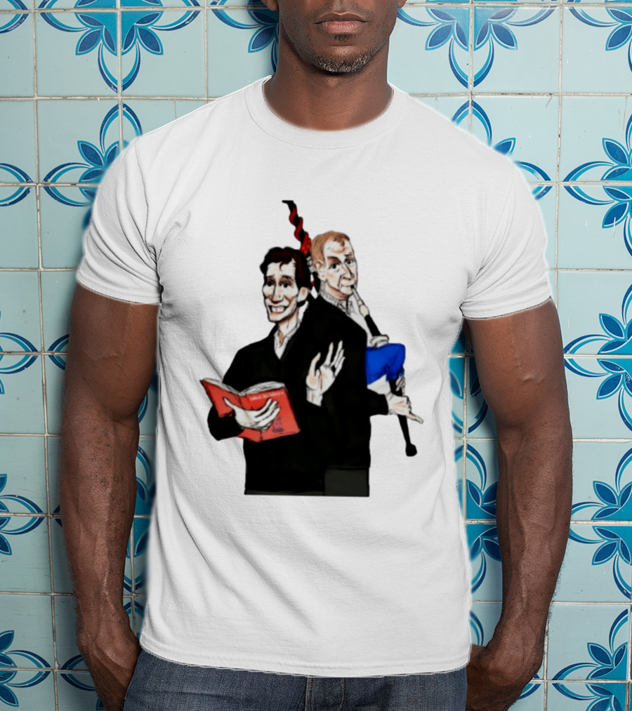 The Rest Is Politics Rory Stewart Red Book Talking Figure Cartoon T-Shirt