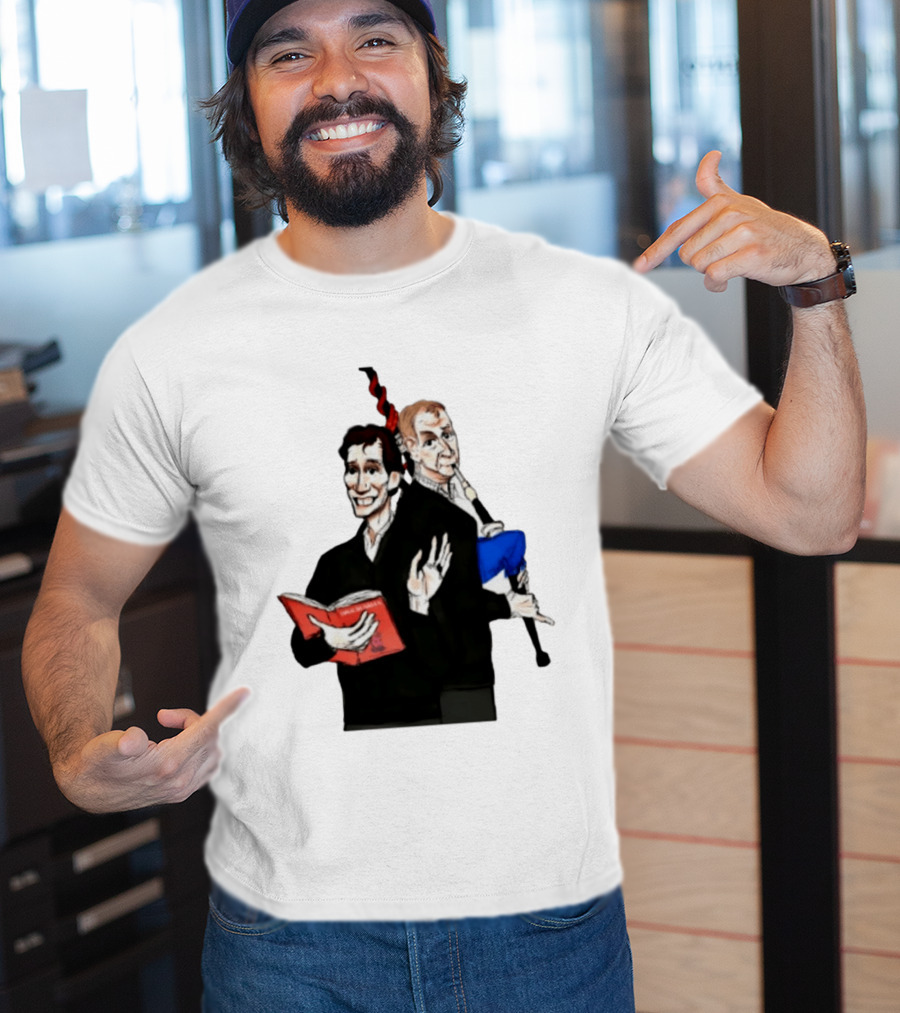 The Rest Is Politics Rory Stewart Red Book Talking Figure Cartoon T-Shirt