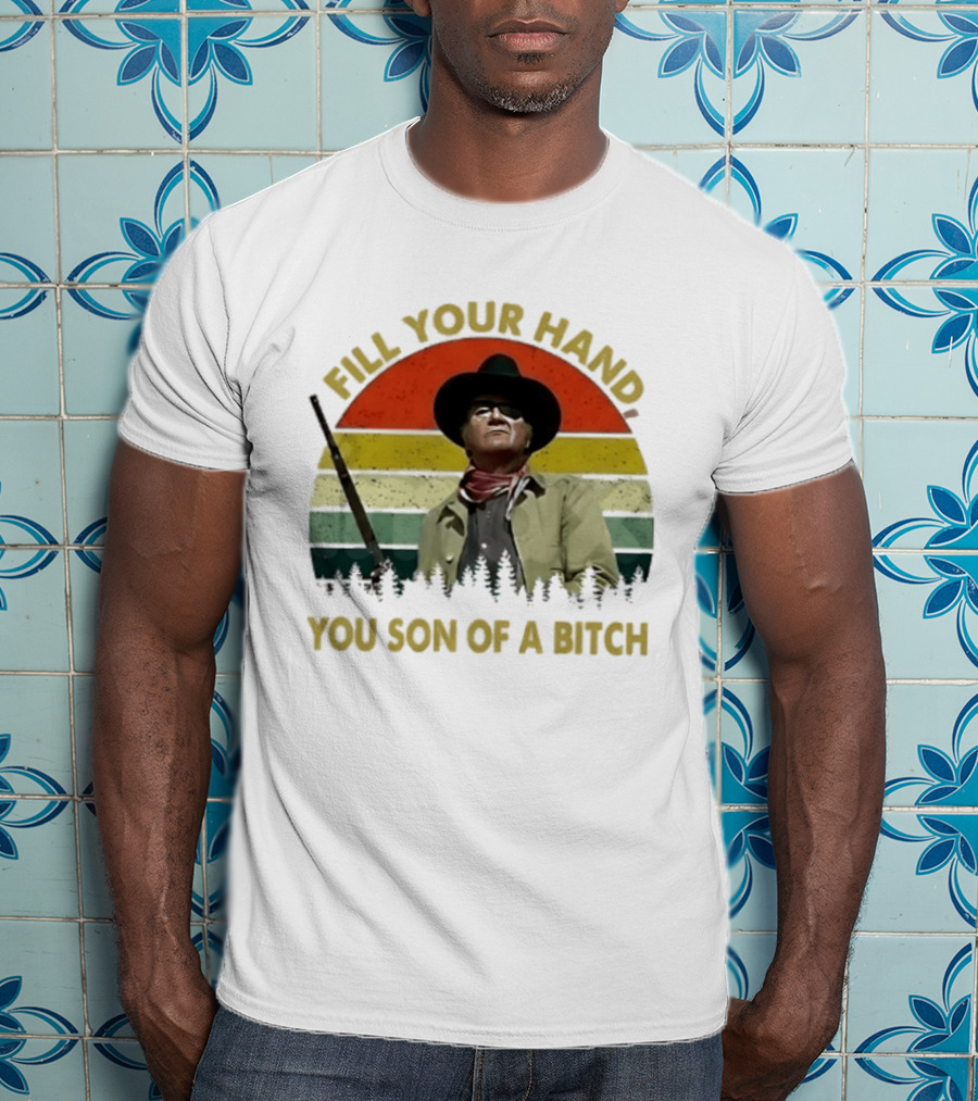John Wayne The Duke Fill Your Hand Vintage Western T-Shirt