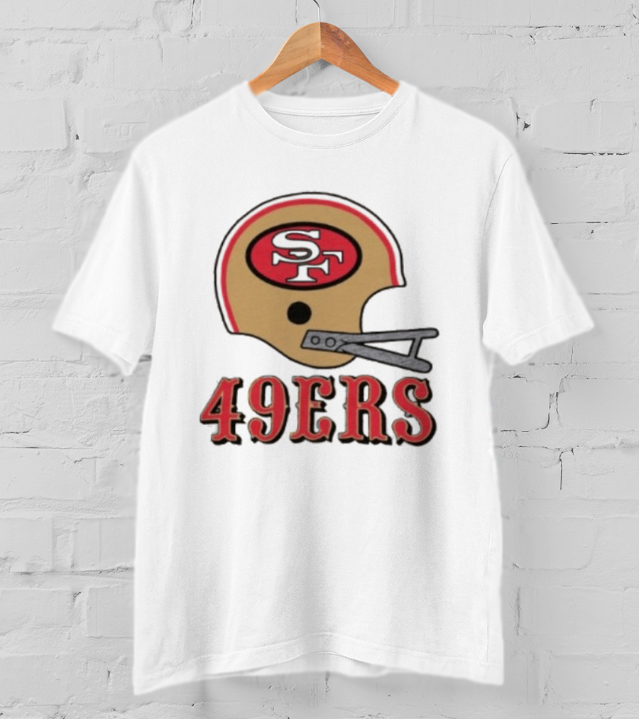 San Francisco 49ers SF Gold Helmet Big 49ers T-Shirt