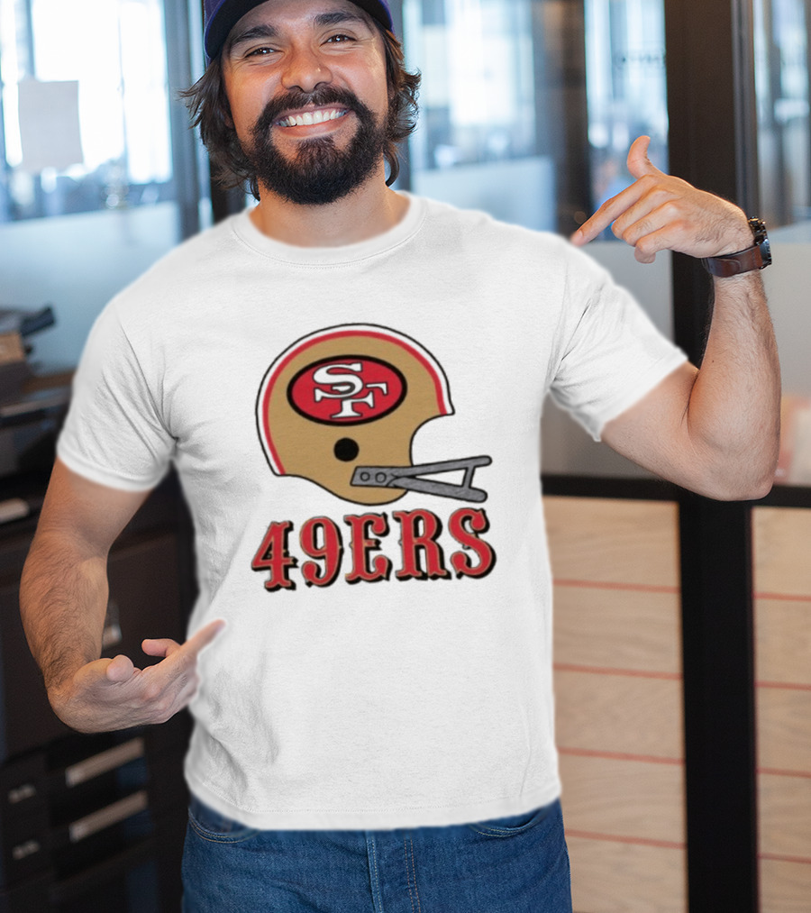 San Francisco 49ers SF Gold Helmet Big 49ers T-Shirt