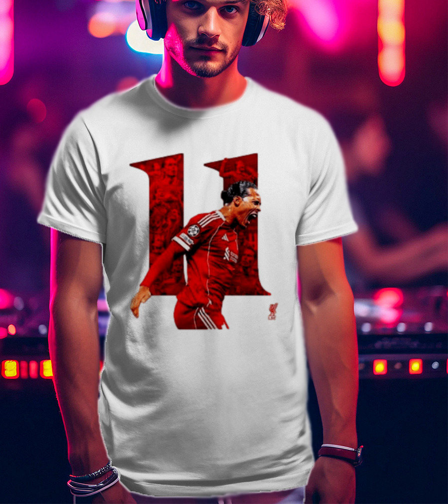 Virgil Van Dijk Liverpool Fifpro World 11 Champions League Star T-Shirt