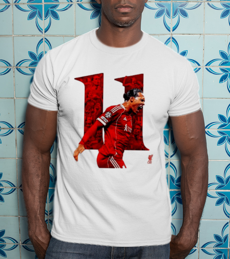 Virgil Van Dijk Liverpool Fifpro World 11 Champions League Star T-Shirt